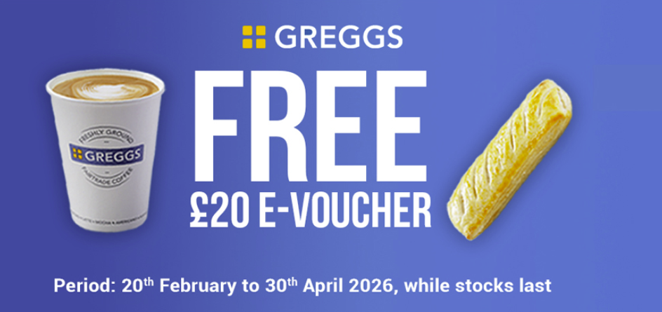 20£ Greggs e-Voucher