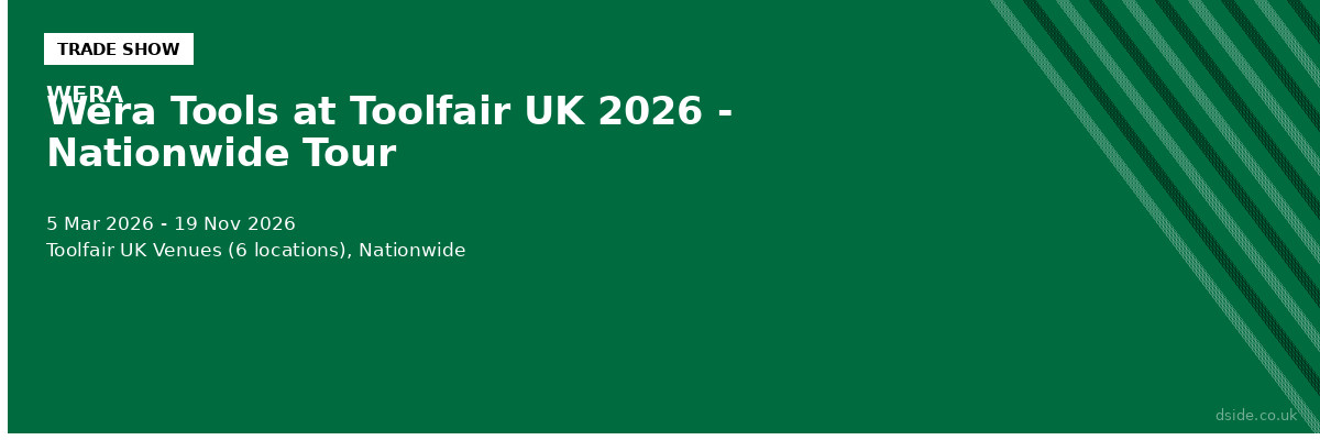 Wera Tools at Toolfair UK 2026 - Nationwide Tour