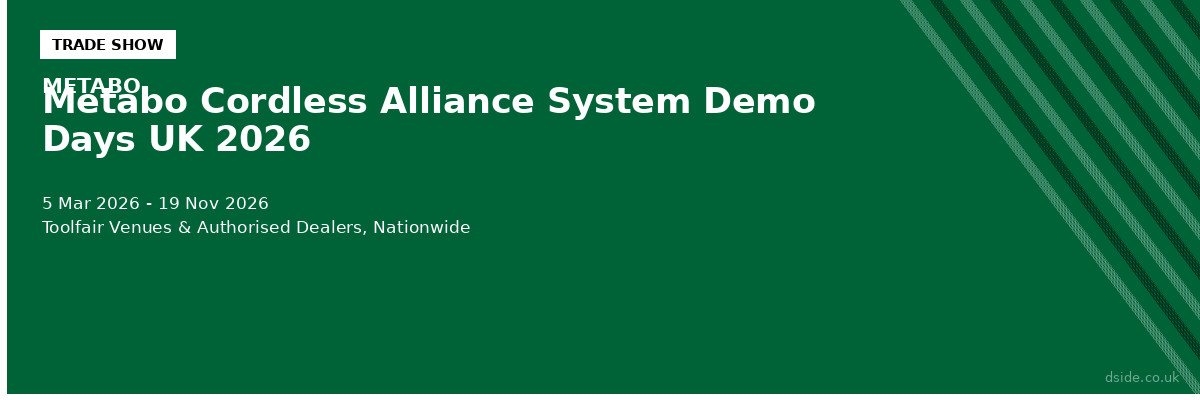 Metabo Cordless Alliance System Demo Days UK 2026