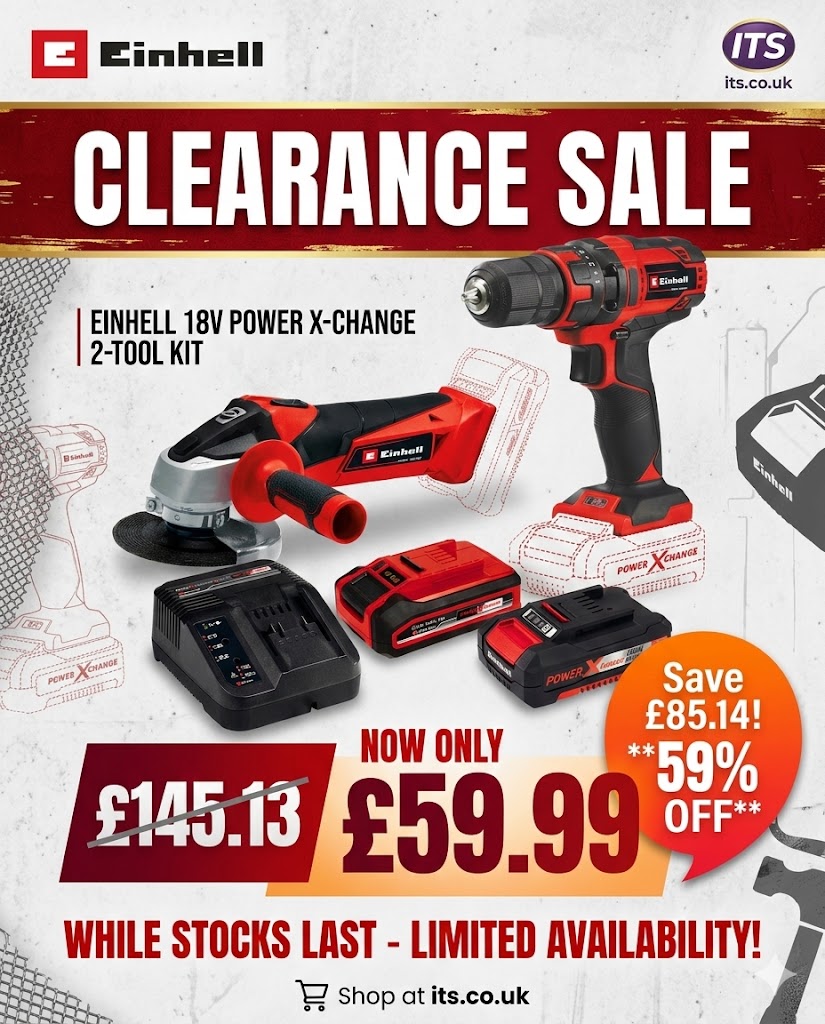 🚨 CLEARANCE ALERT: 59% OFF EINHELL 18V TWIN KIT! 🚨
