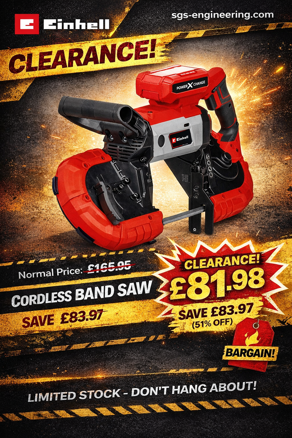 🚨 ABSOLUTE DAYLIGHT ROBBERY ALERT: 51% OFF EINHELL METAL BANDSAW! 🚨