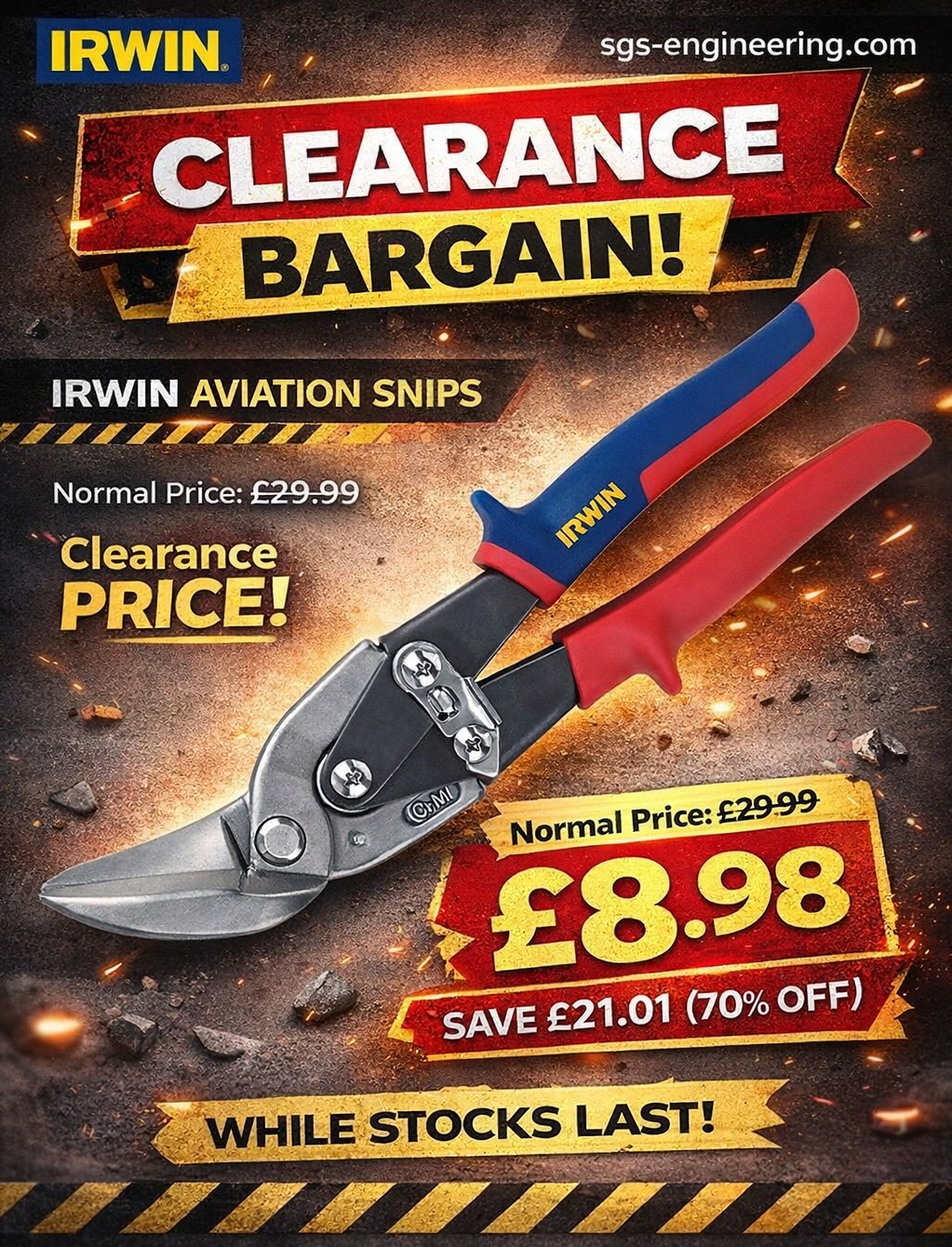 🚨 CLEARANCE ALERT: 70% OFF IRWIN OFFSET SNIPS! 🚨