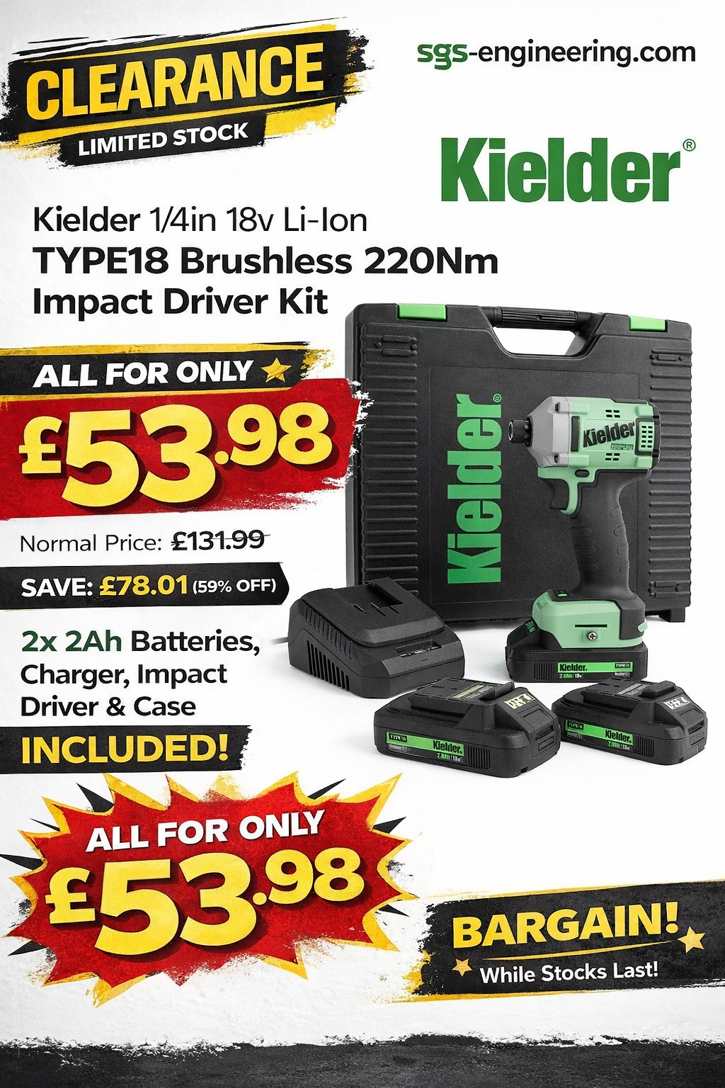 🚨 CLEARANCE KLAXON: 59% OFF KIELDER IMPACT KIT 🚨