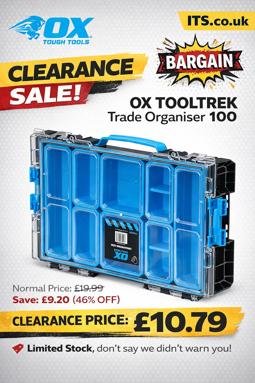🚨 CLEARANCE ALERT: 46% OFF OX TOOLTREK ORGANISER 🚨
