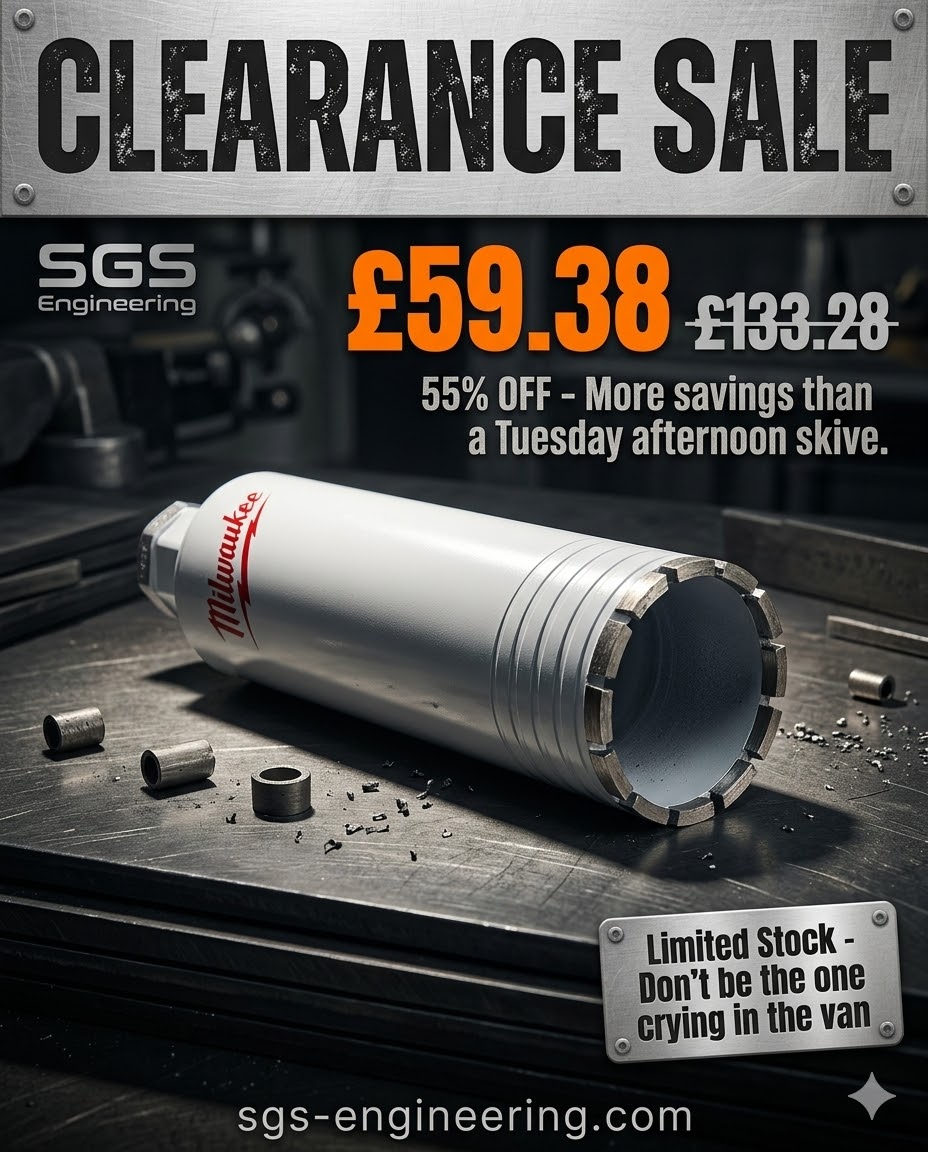 ### 🛠️ CLEARANCE ALERT: 55% OFF MILWAUKEE DIAMOND CORES